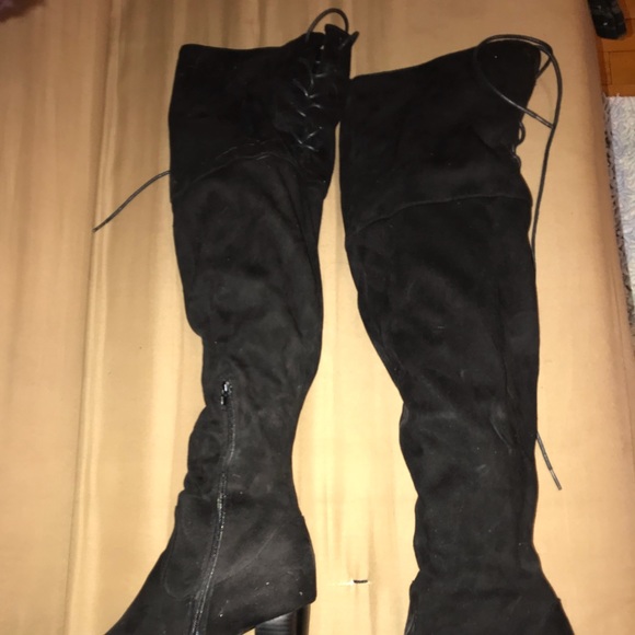 black knee high heel boots - Picture 2 of 2